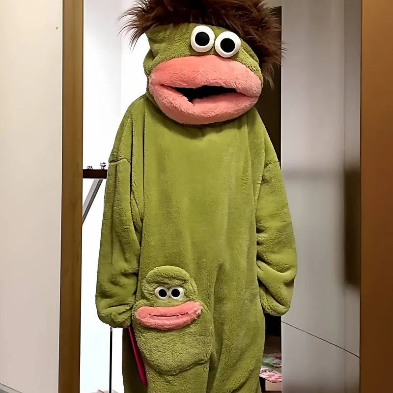 Long-Haired Green Monster Pajamas